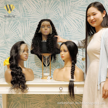 13x6 Deep Part Lace Front Human Hair Wigs With Baby Hair PrePlucked Lace Wig Brazilian Straight Remy Black for Women